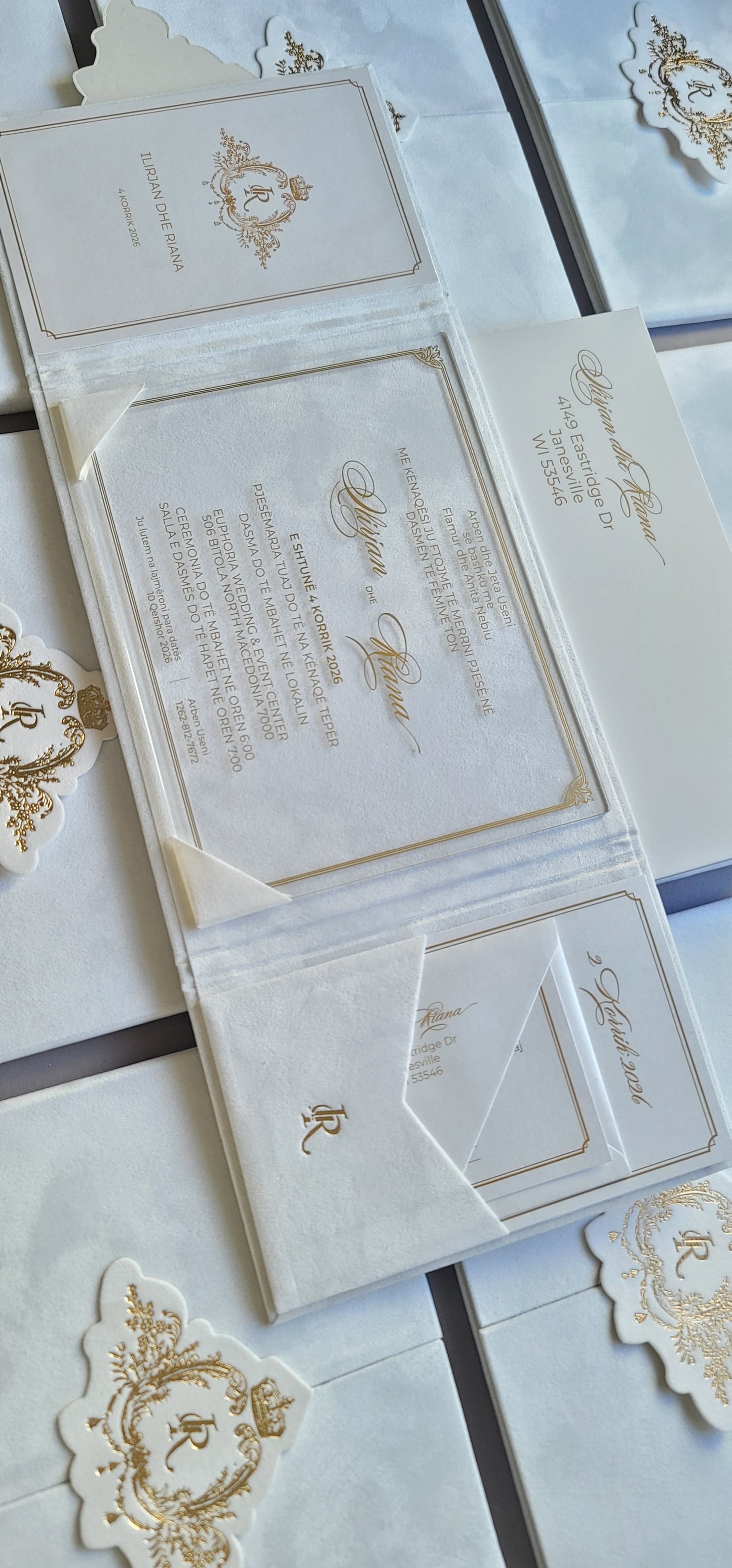 Velvet invitations