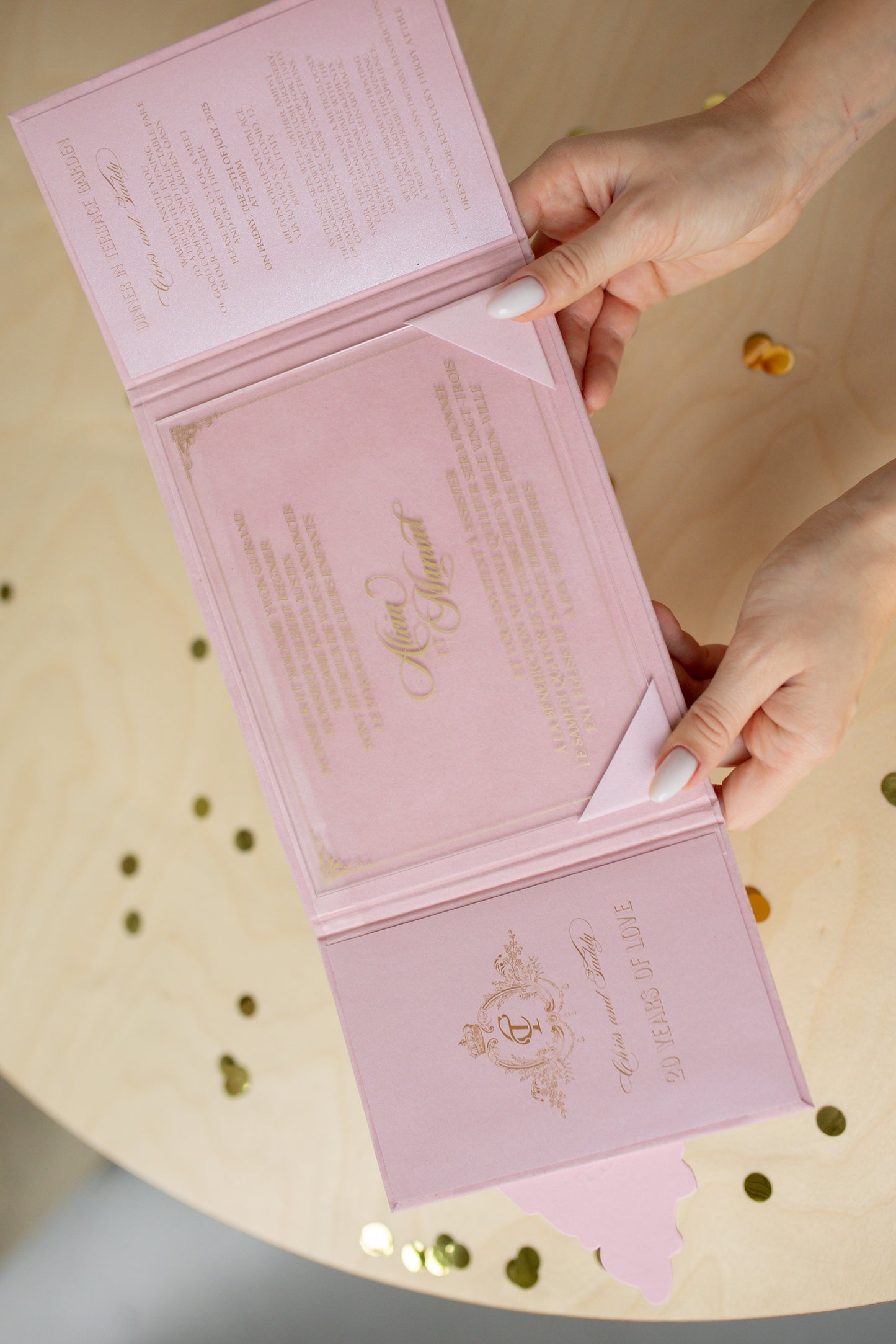 Pink Unique Wedding Invites