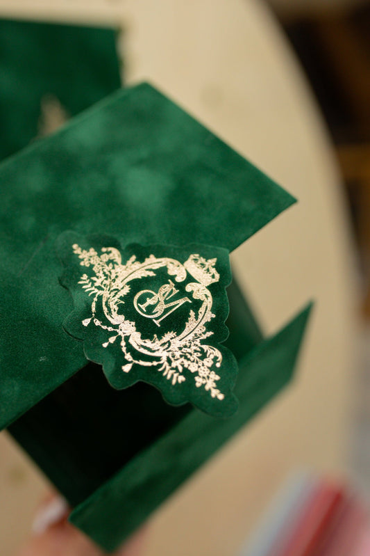 50 velvet booklet invitations