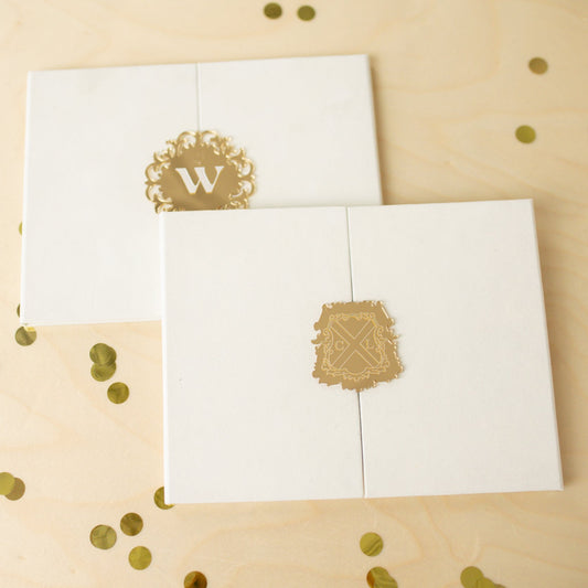 Ivory Velvet Pocket Wedding Invitation Suite