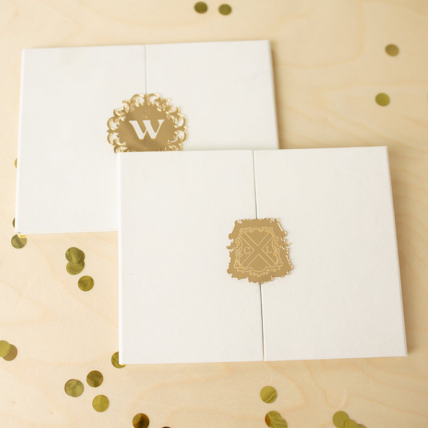 Ivory Velvet Pocket Wedding Invitation Suite