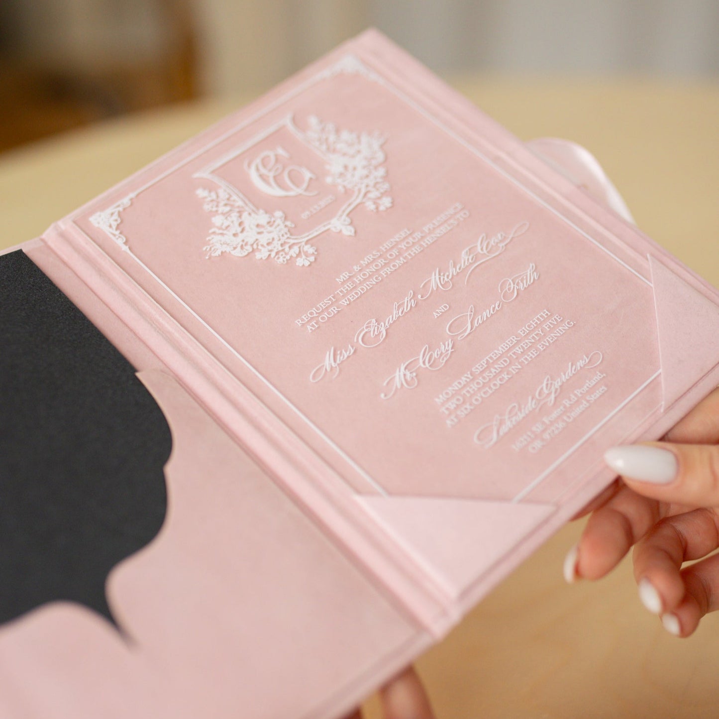 Pink Book Cover Invite with RSVP
