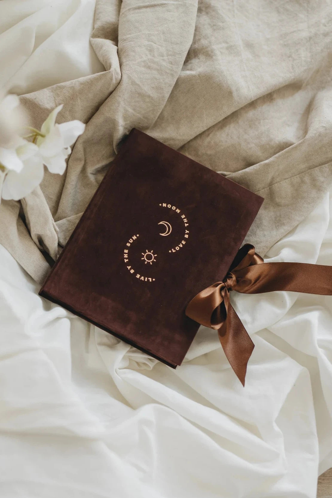 Brown Velvet Boxed Invitations Suede and Acrylic Wedding Invitation