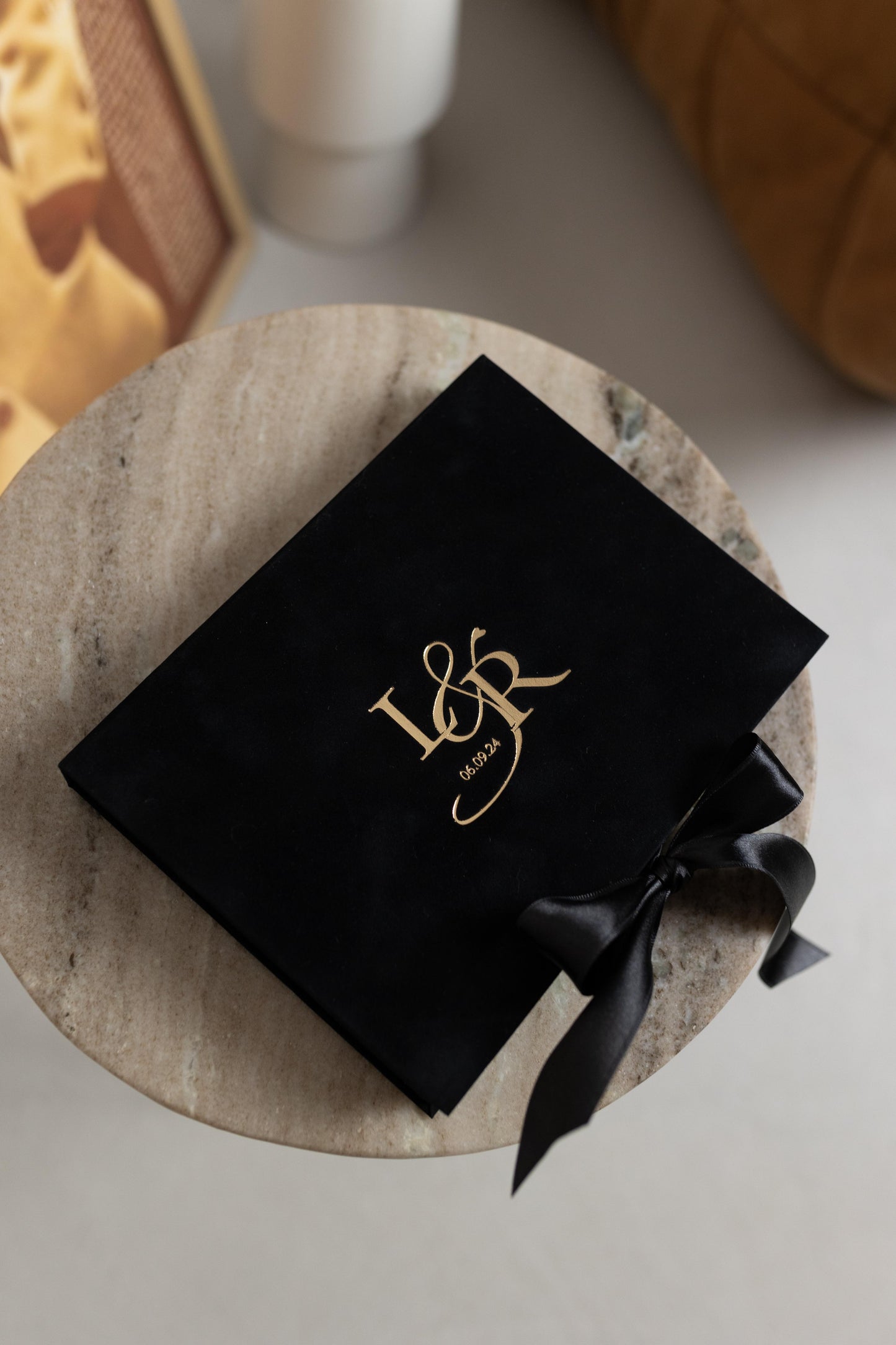 Black Velvet Boxed Invitations