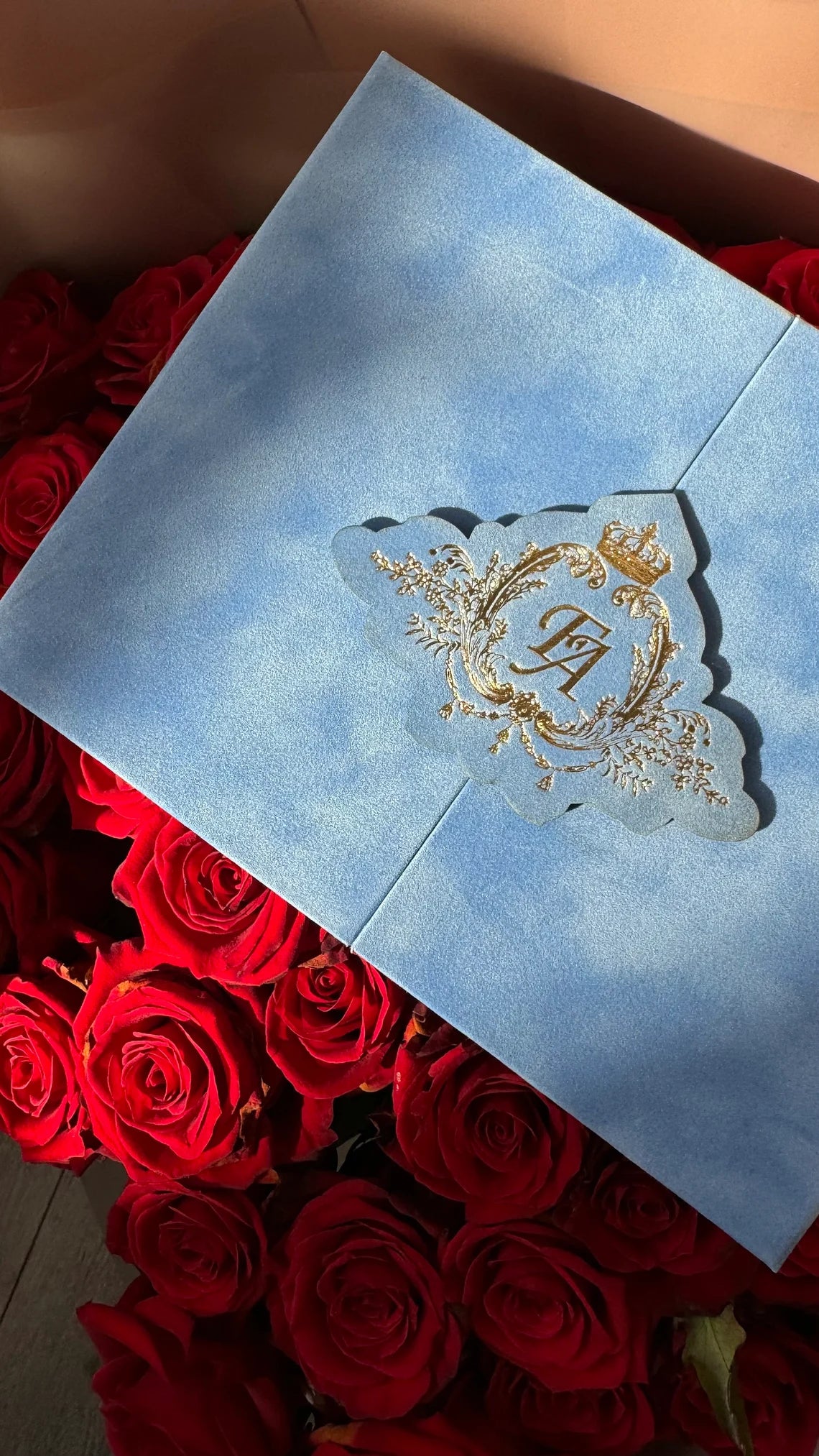 Luxury Blue Lagoon Envelope and Clear Acrylic