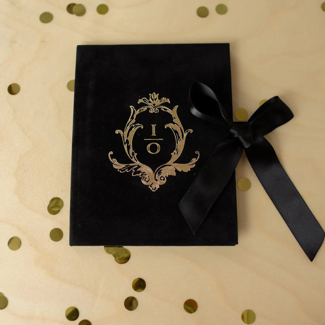 Velvet Pocket Folded Folio Wedding Invitation