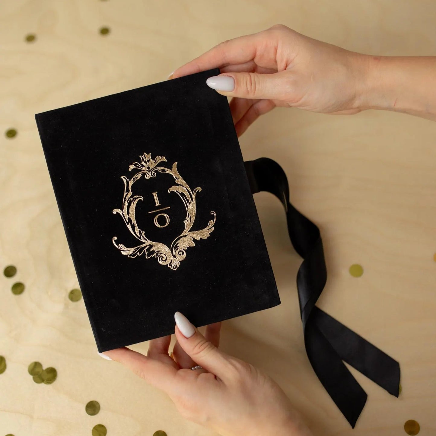 Velvet Pocket Folded Folio Wedding Invitation
