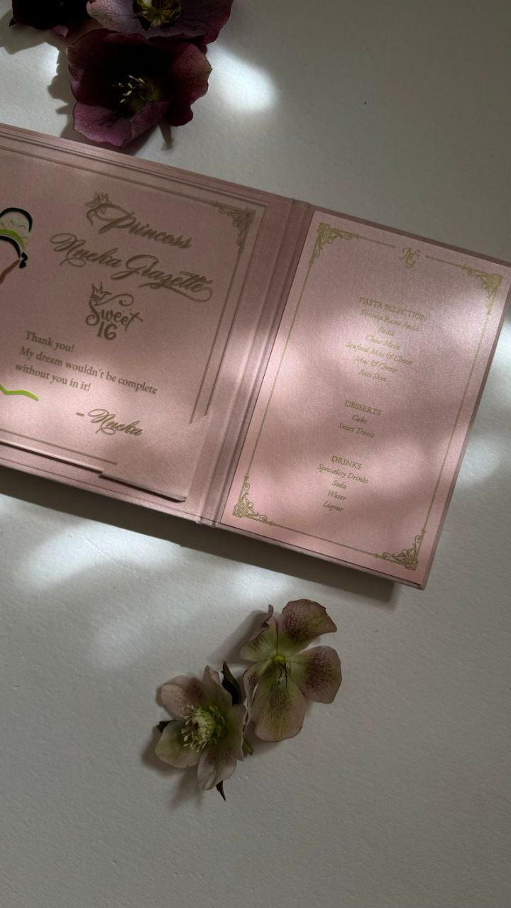 Customizable Acrylic Trifold Wedding Invitations Set