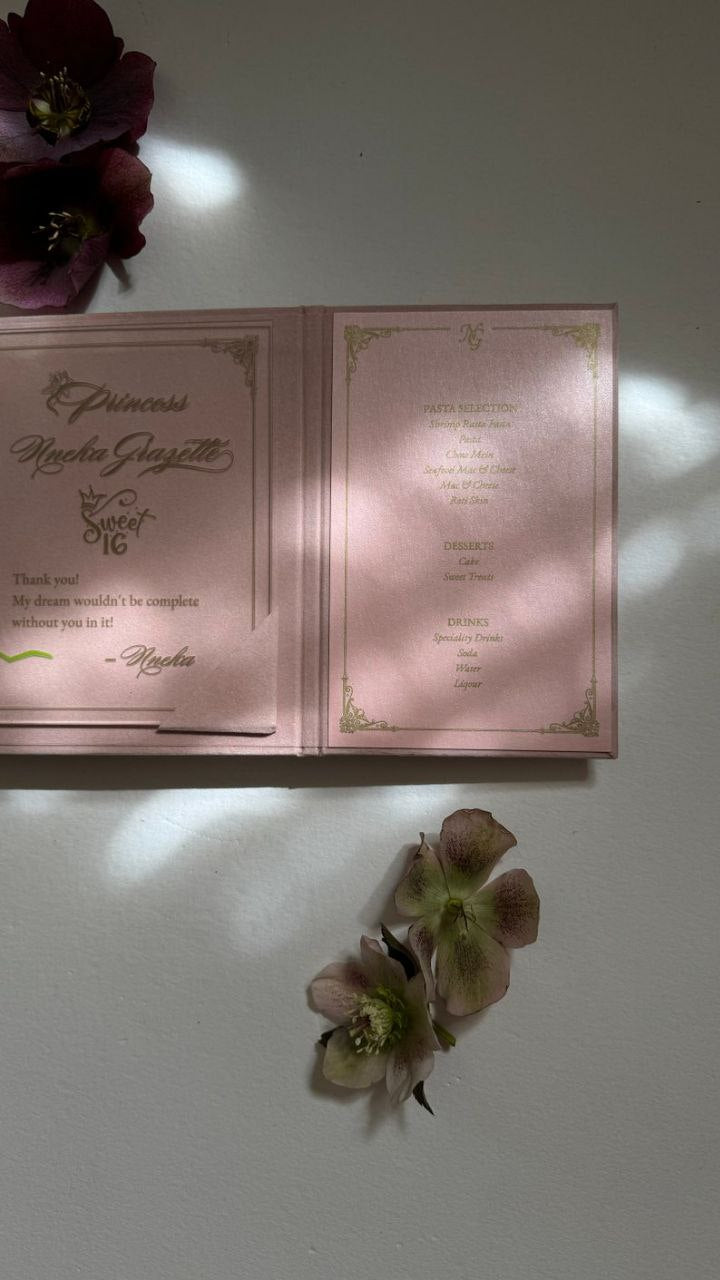 Customizable Acrylic Trifold Wedding Invitations Set